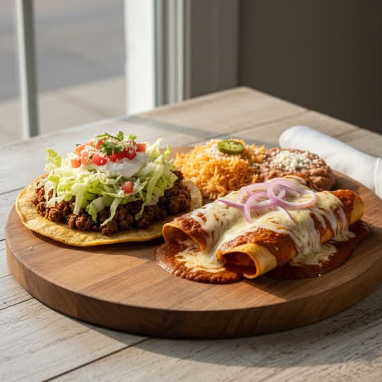 4. Tostada & Enchilada