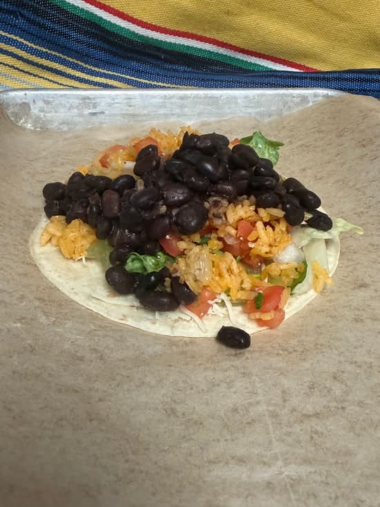 Bean and Rice Taco