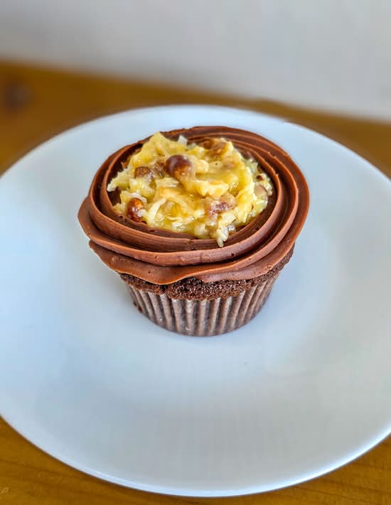 German Chocolate Cupcake
