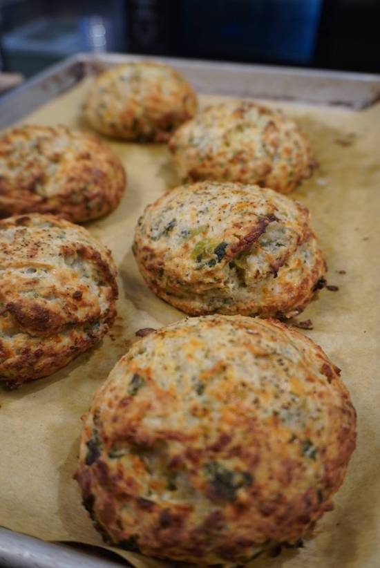 Scallion Parmesan scone