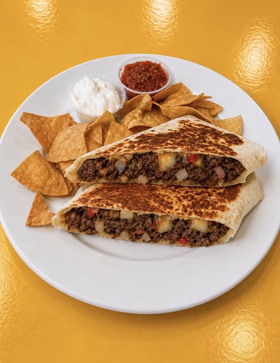 Ground beef quesadilla