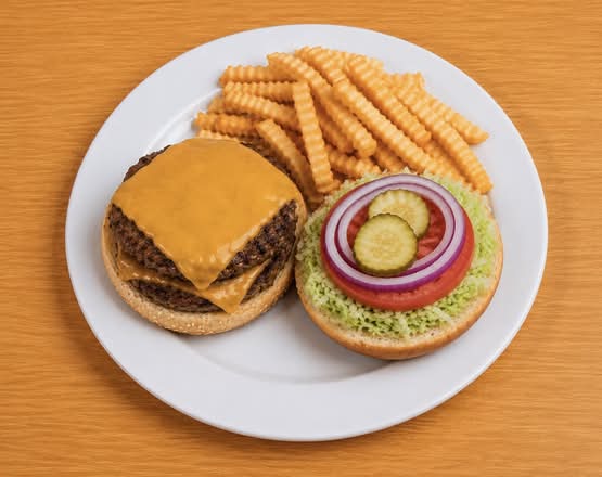 Double beef cheeseburger