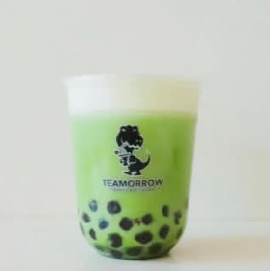 Matcha Latte With Cheese Foam