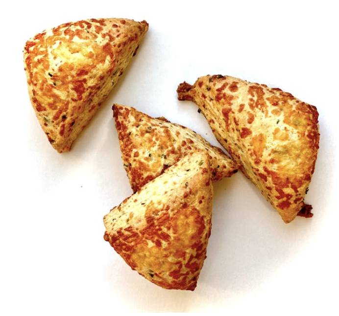 Cheddar-scallion scone