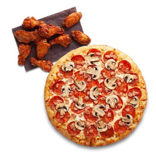Small Canadian + Chicken Wings (10 Wings)