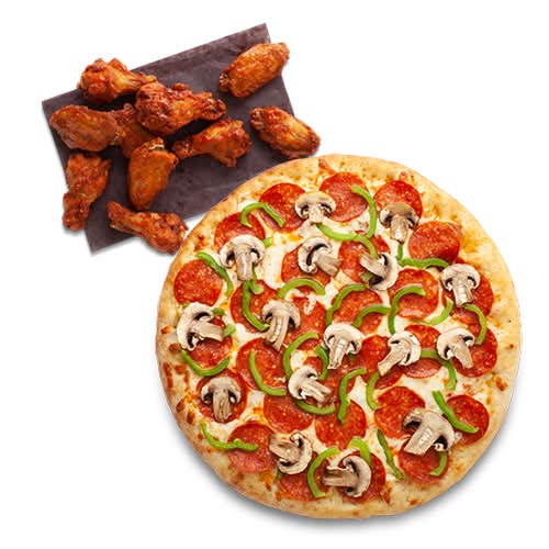 Small Classic Super + Chicken Wings (10 Wings)