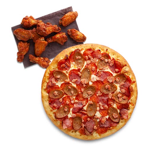 Small Meat Supreme + Chicken Wings (10 Wings)