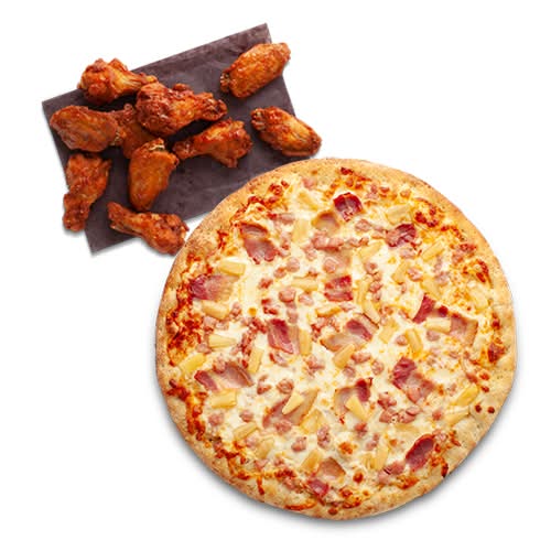 Small Tropical Hawaiian + Chicken Wings (10 Wings)