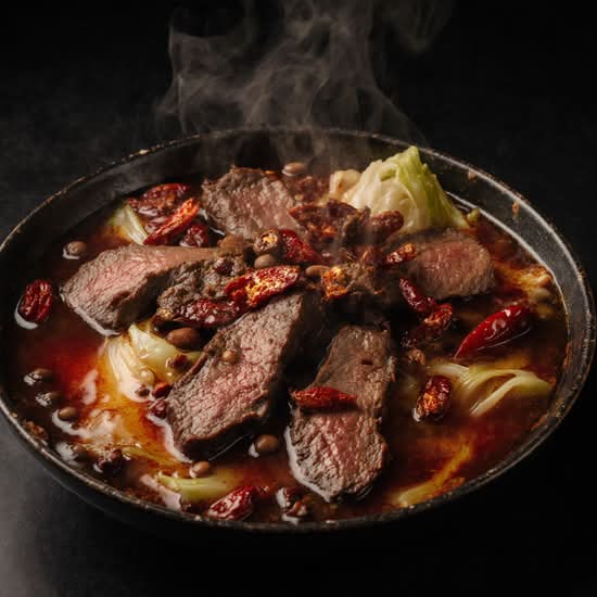 Beef Slice Boiled with Chili Sauce