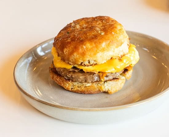 Sausage, Egg, & Cheddar Biscuit