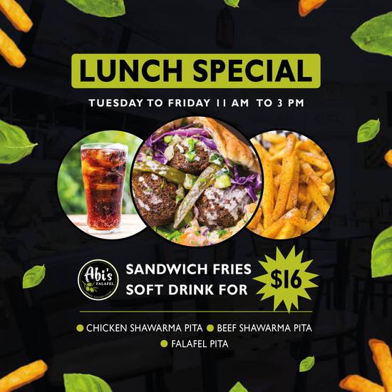 Lunch Special Beef Shawarma