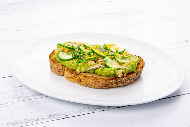 Smashed Avocado Chickpea Toast