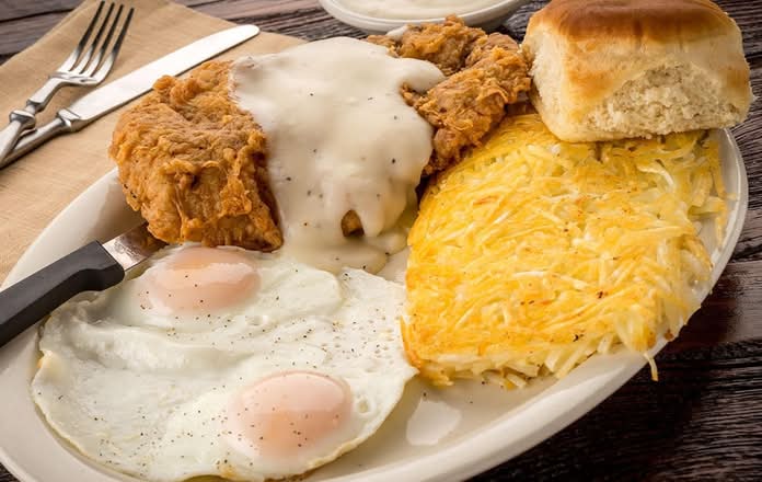 Kickin' Chicken Fried Steak & Eggs