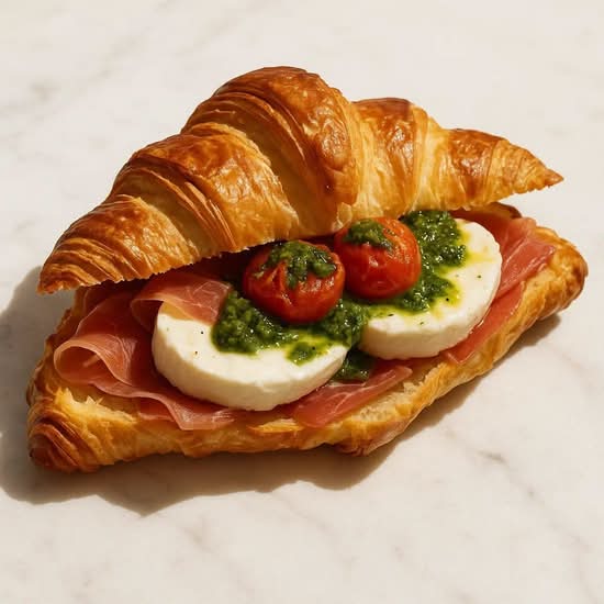 Prosciutto Mozzarella Basil Croissant