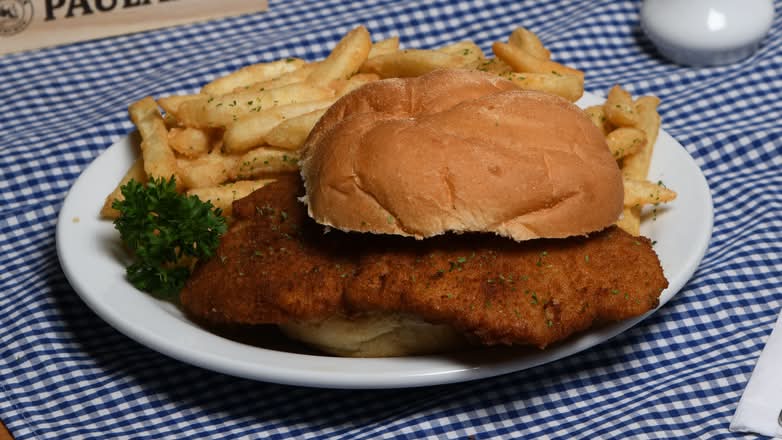 Heimat Schnitzel on a Bun