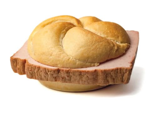 Leberkase on a Bun