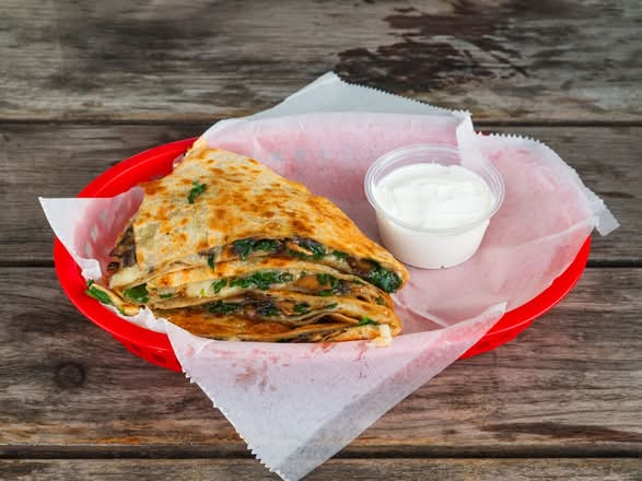 Spinach & Mushroom Quesadilla