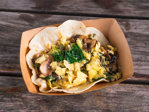 Egg, Spinach, & Mushrooms Taco