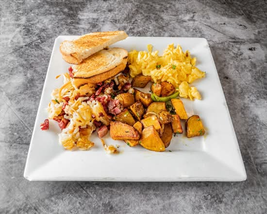 Corn Beef Hash & Eggs Breakfast