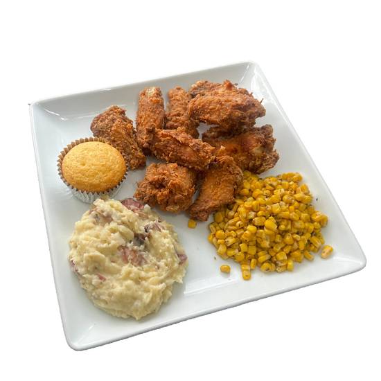 Fried Chicken Wing Lunch (8 Piece)