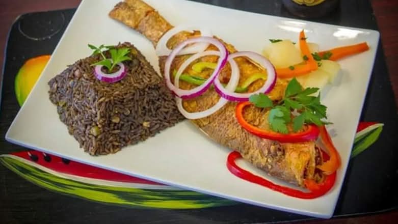 Fried snapper dinner