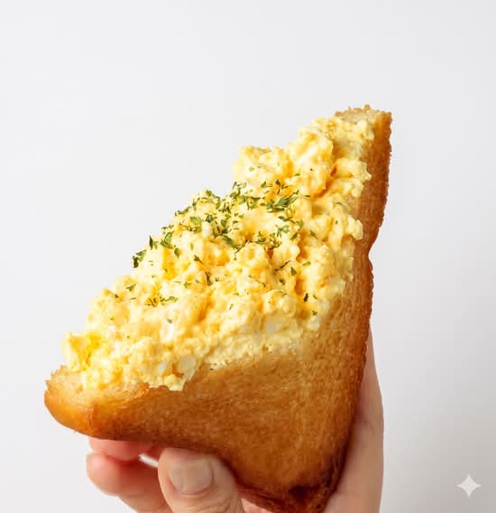 Golden Crispy Egg Fried Sando