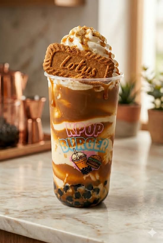 Huntrix Golden Biscoff Cookie Boba