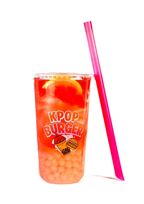 Strawberry Lemon Refresher Boba