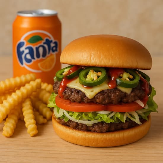 JALAPENO SPICY SMASHED BURGER COMBO
