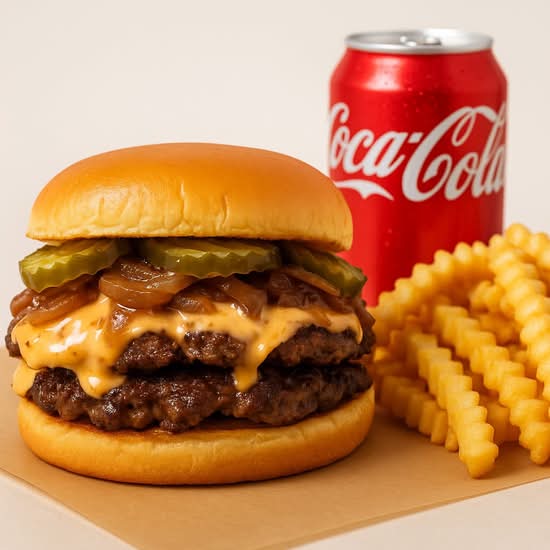CLASSIC SMASHED SLIDER ( NO CHEESE )   COMBO