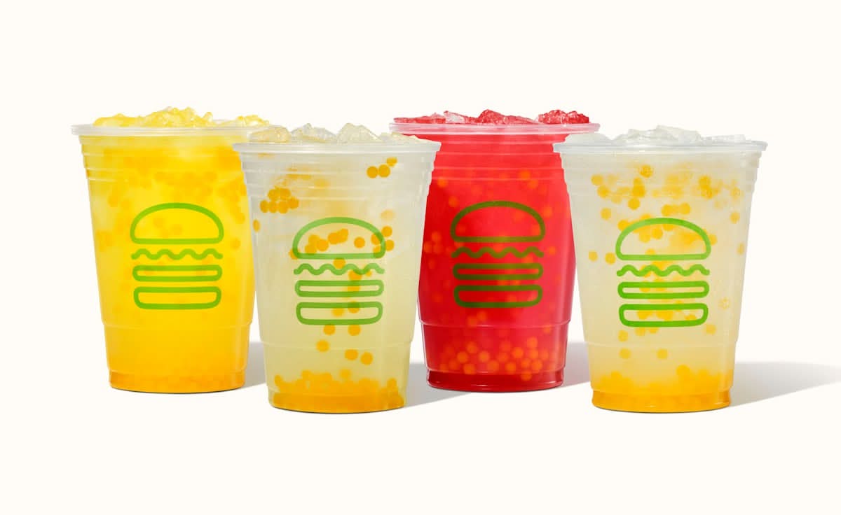 Mini Passionfruit Popping Boba Lemonades