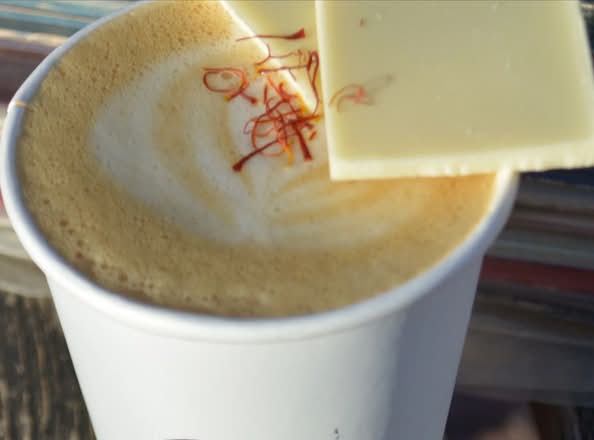 White Chocolate & Saffron Latte