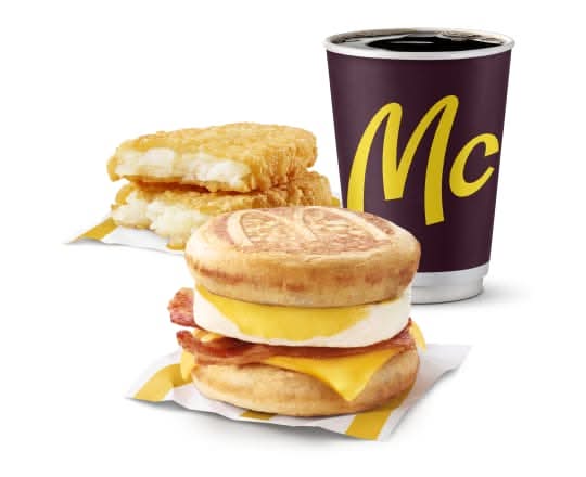 Bacon, Egg & Cheese McGriddles Extra Value Meal [560.0 Cals]