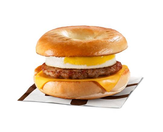 Plain Sausage 'N Egg Bagel [600.0 Cals]