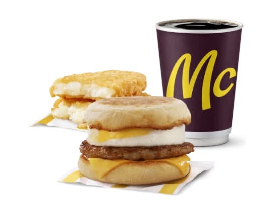 Sausage 'N Egg McMuffin Extra Value Meal [590.0 Cals]