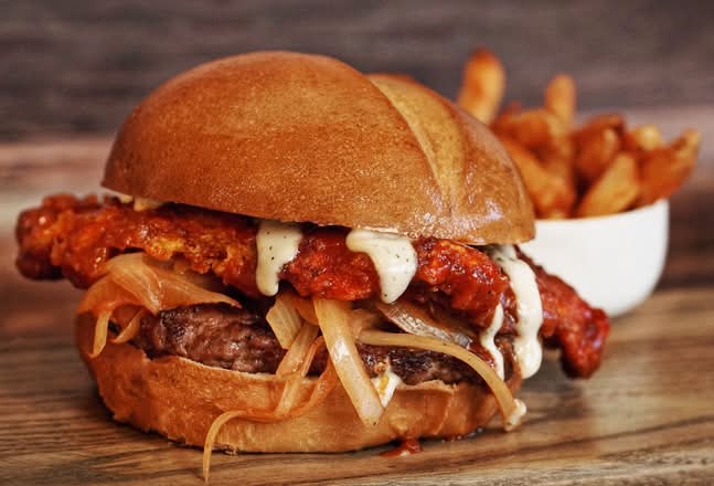 Crispy Buffalo Burger