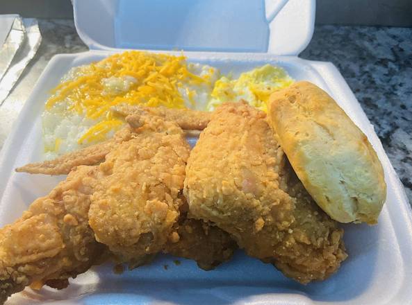 3 Fried Wing Breakfast Platter