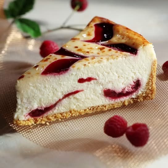 White Chocolate with Raspberry Cheesecake