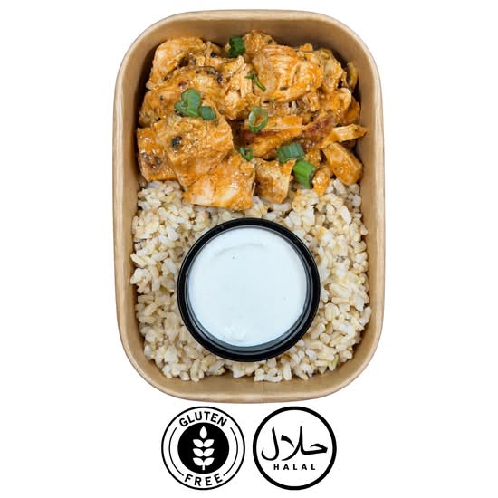 Buffalo Chicken Brown Rice Blue Cheese Dressing & Scallion