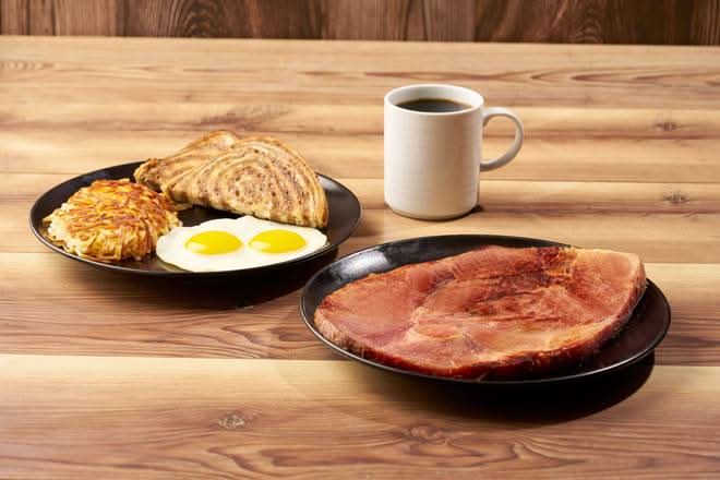 Ham Steak and Eggs