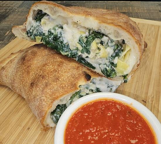 Vegan Spinach Artichoke Calzone (large)