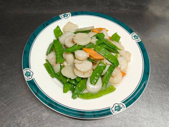 Scallops with Snow Pea Pods