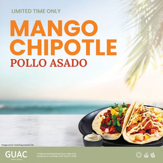 Mango Chipotle Pollo Asado Trio Tacos