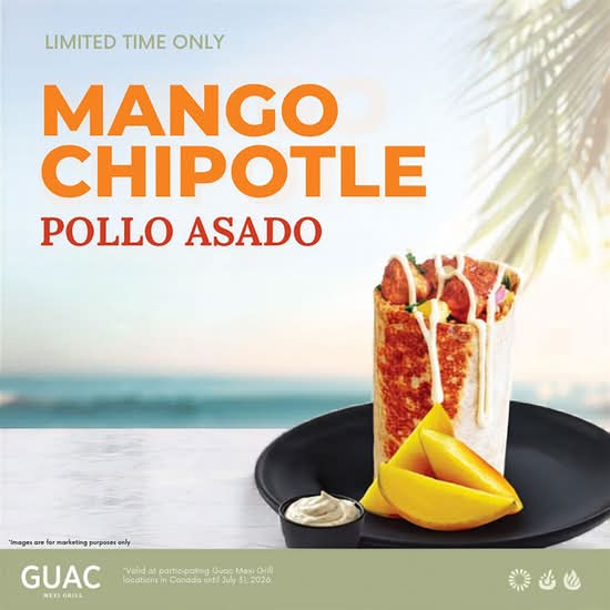 Mango Chipotle Pollo Asado Burrito