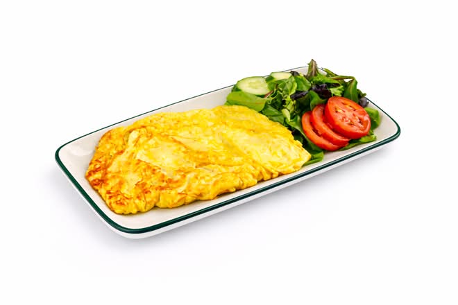 Omelette serve with Half Bread