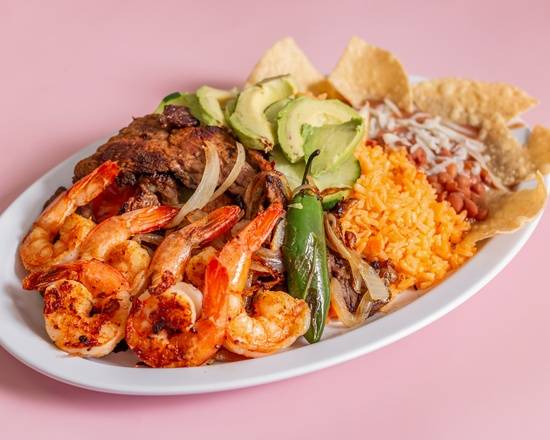 Shrimp/Asada Plate