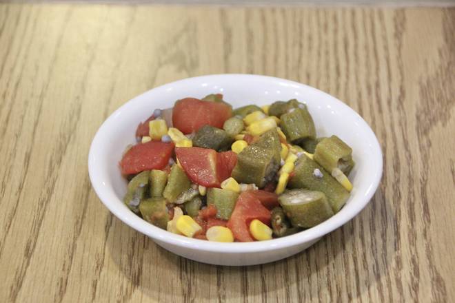 Okra, Corn & Tomato