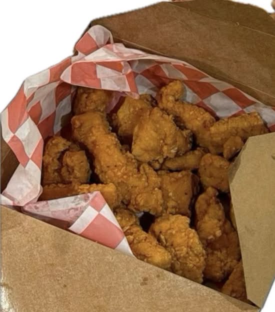 HAND-BATTERED BABY CHICKEN NUGGETS - THIGHS.