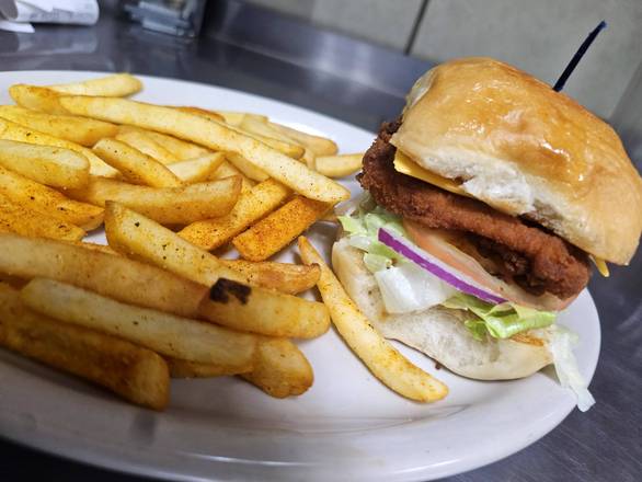 crispy chicken burger