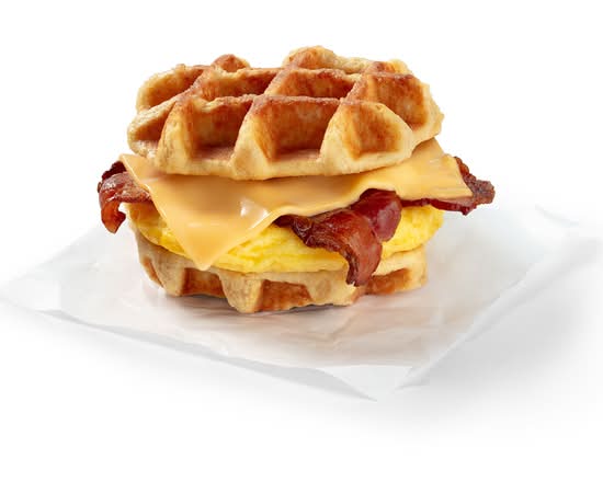 Bacon Egg & Cheese Waffle Sandwich